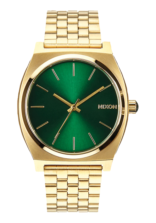A0451919-00 - Nixon Time Teller Yellow Gold Toned Stainless Steel Watch For Men Green Dial