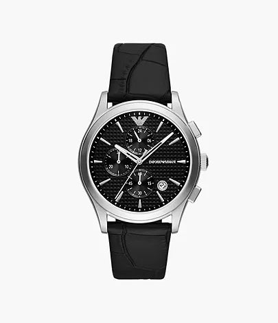 AR11530-Emoorio Armani Chronograph Black Leather Watch for Men - Shop Authentic watch(s) from Maybrands - for as low as ₦483000! 